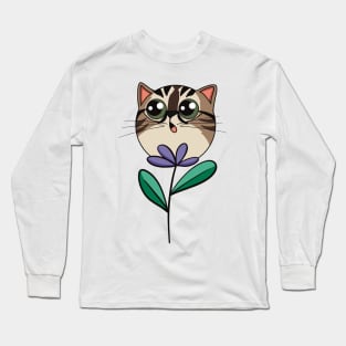 Flower Kitty Long Sleeve T-Shirt